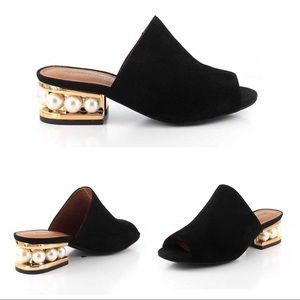 NEW! [Jeffrey Campbell] Pearl Black Slide …